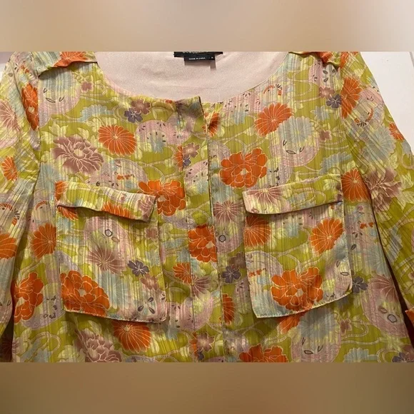 BCBMAXAZRIA Floral Print Chinoiserie romper Mini Dress, Drawstring Waist, Medium - Picture 6 of 16